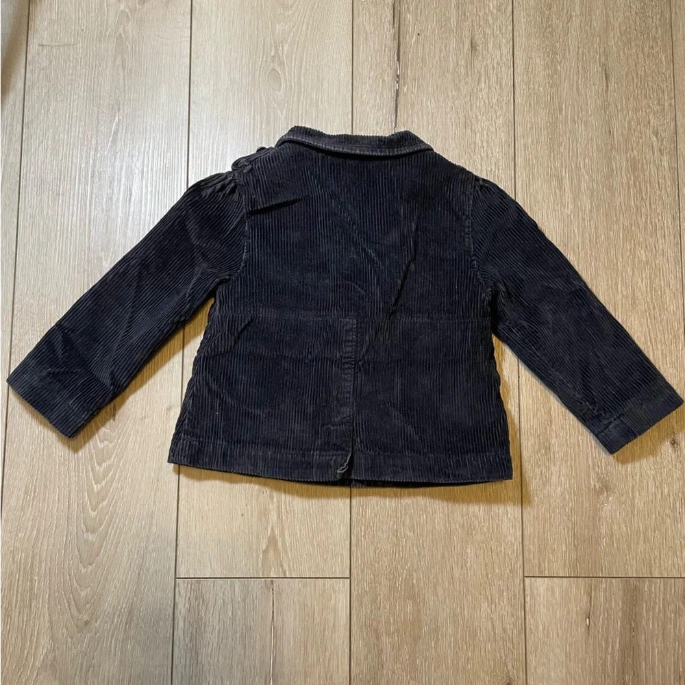 Toddler Gap Black Corduroy‎ Pea Coat Jacket 3T